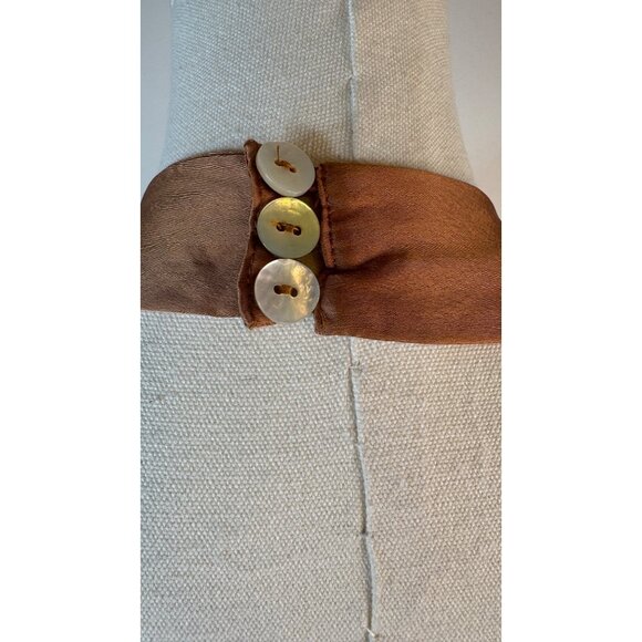 NWOT Medium Show Me Your Mumu Jasmine Halter Maxi Dress Copper Satin Luxe Formal - Picture 4 of 16